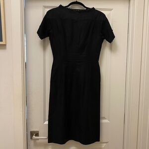 Vintage 1960s Bobbie Brooks Dress with Scalloped Boatneck and Bow Sleeves